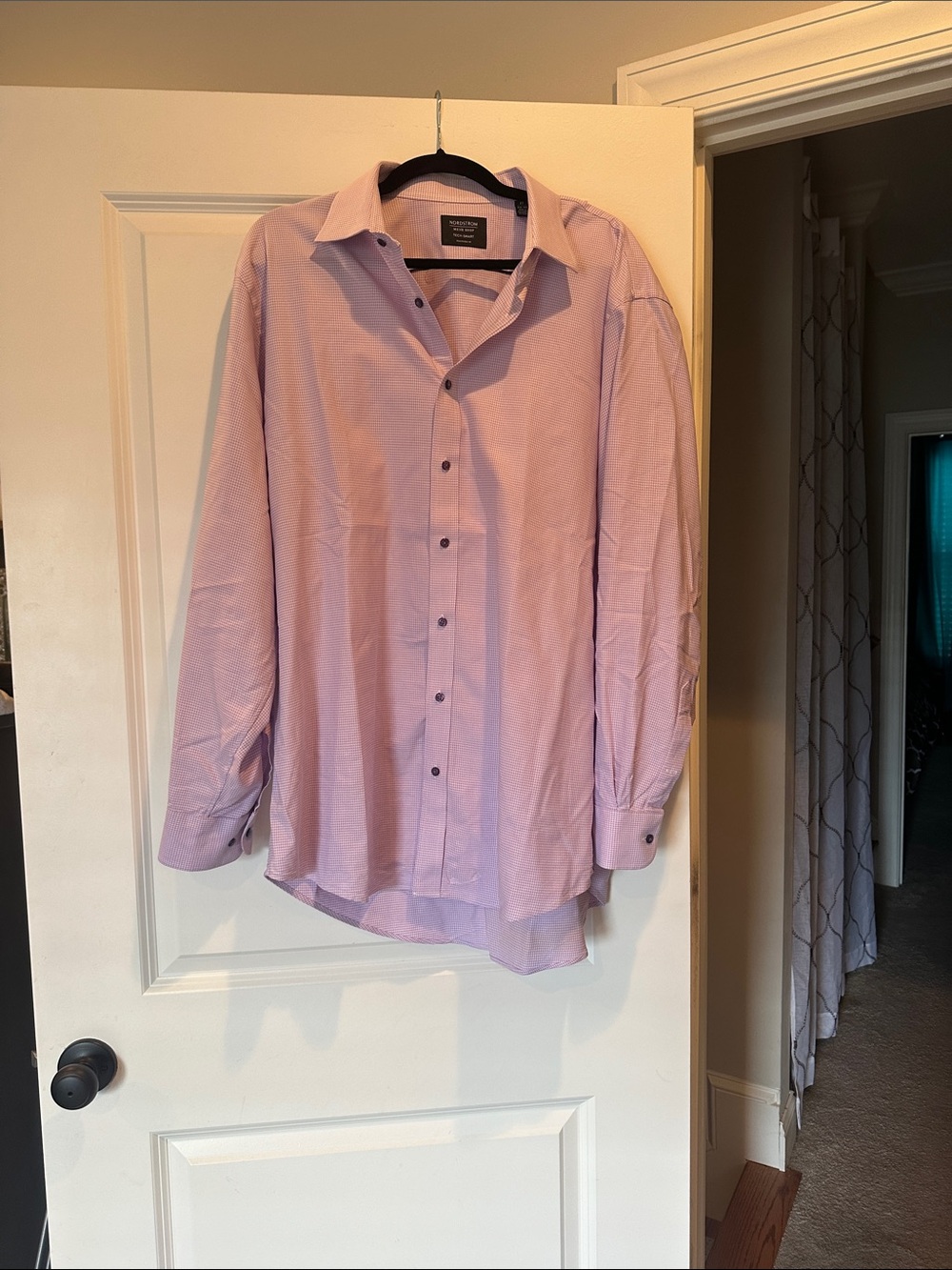 Nordstrom Men's Lavender Dress Shirt - Classic Button-Down sir 17x 34/35